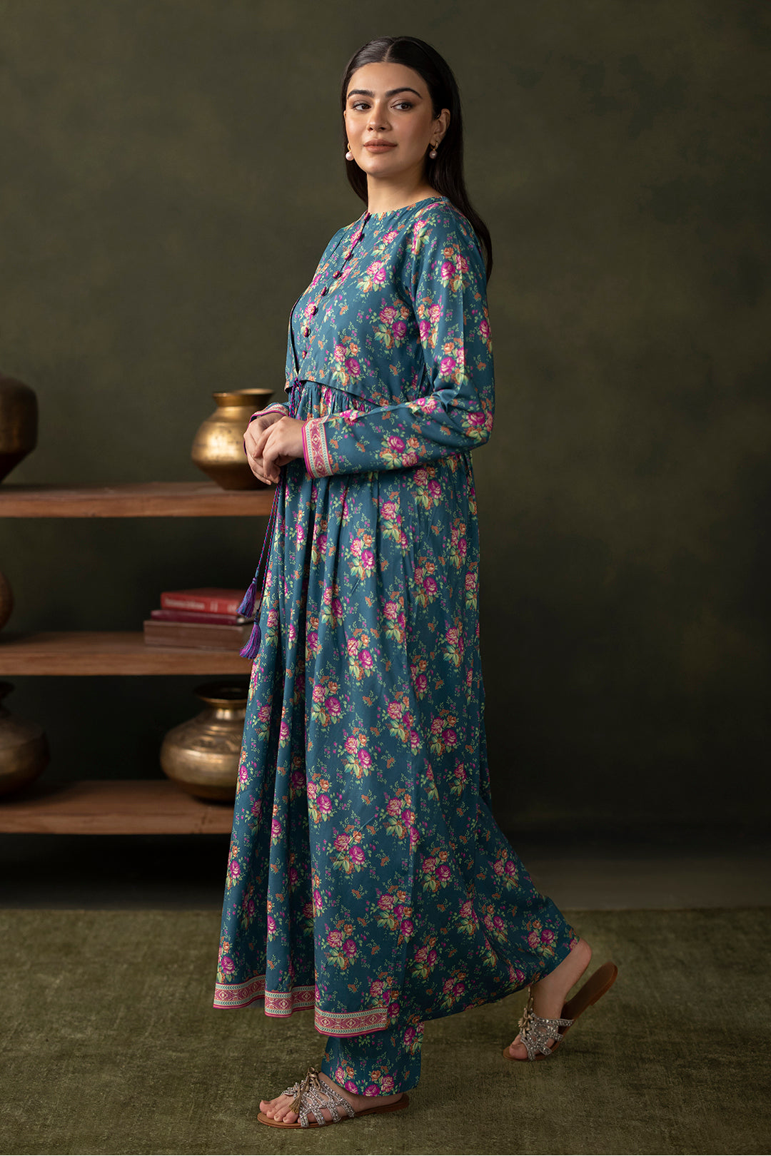 Zellbury | Unstitched 2 Piece Viscose | Shirt Shalwar - 0261