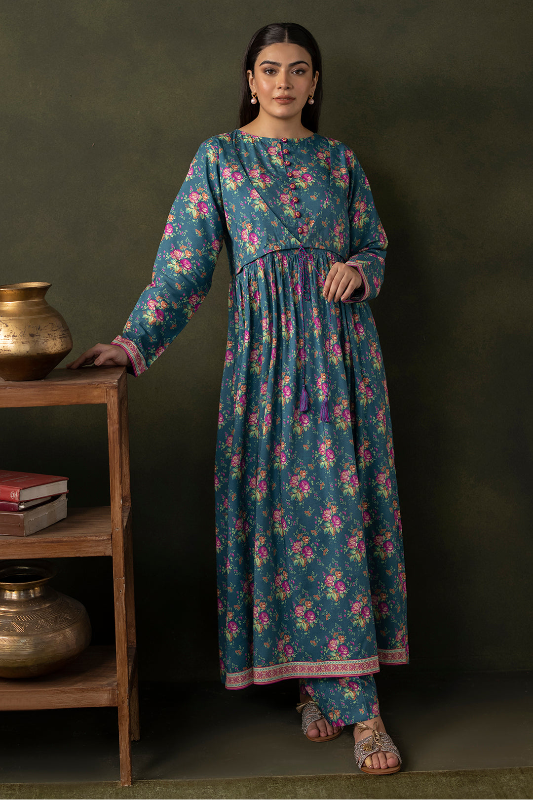 Zellbury | Unstitched 2 Piece Viscose | Shirt Shalwar - 0261 -  Zellbury Women Essential Unstitched - Original Designer Dress - House of Maryam