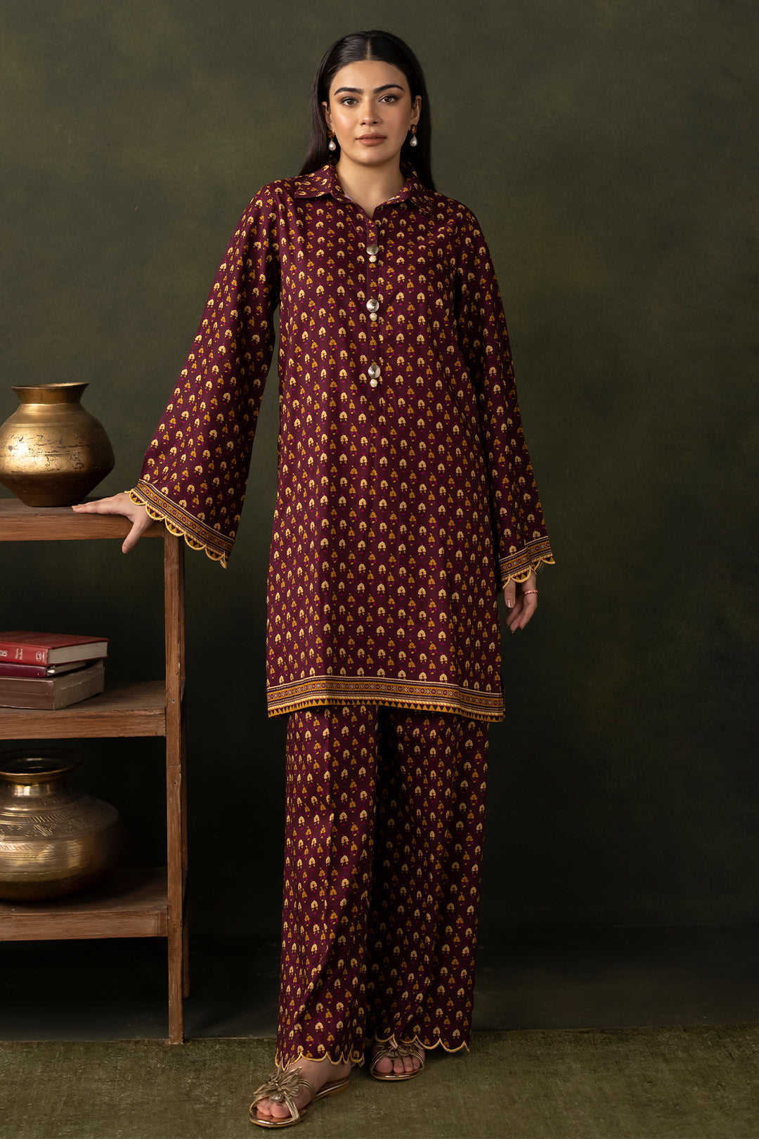 Zellbury | Unstitched 2 Piece Viscose | Shirt Shalwar - 0262 -  Zellbury Women Essential Unstitched - Original Designer Dress - House of Maryam