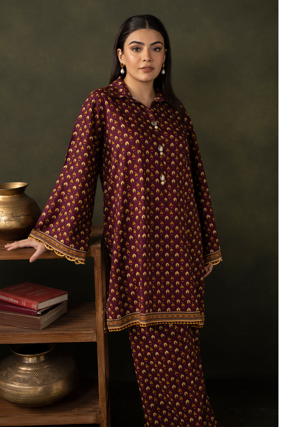 Zellbury | Unstitched 2 Piece Viscose | Shirt Shalwar - 0262