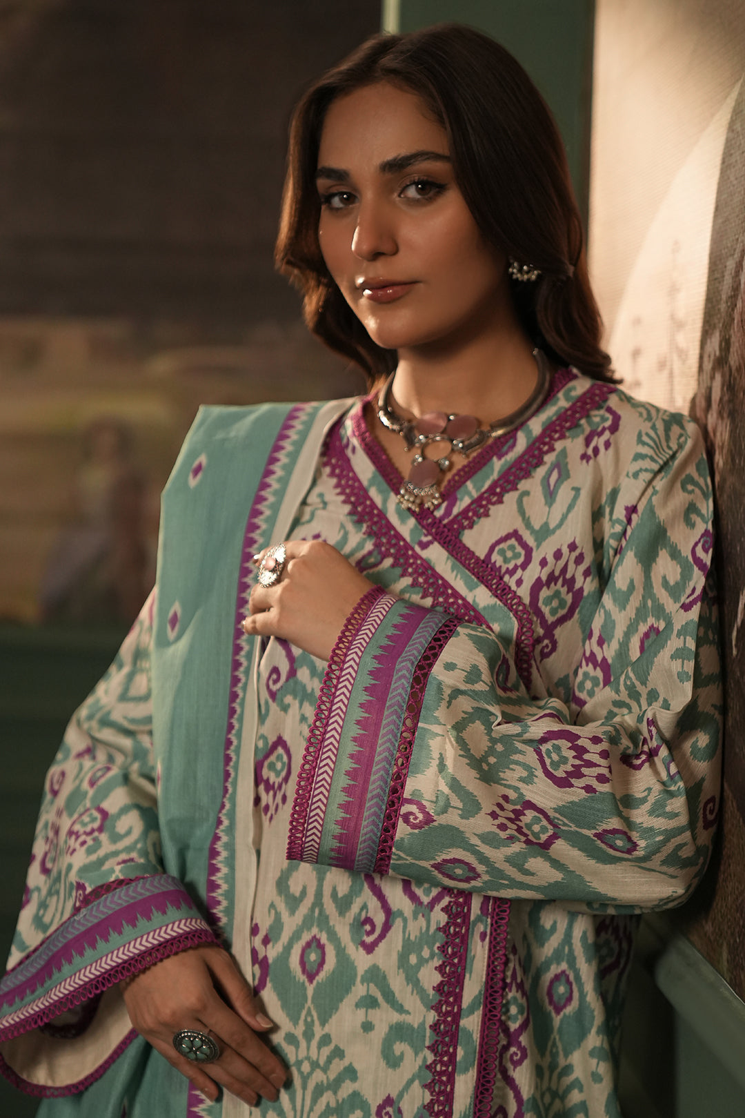 Zellbury | Unstitched 2 Piece Khaddar | Shirt Dupatta - 0333 -  Zellbury Women Essential Unstitched - Original Designer Dress - House of Maryam