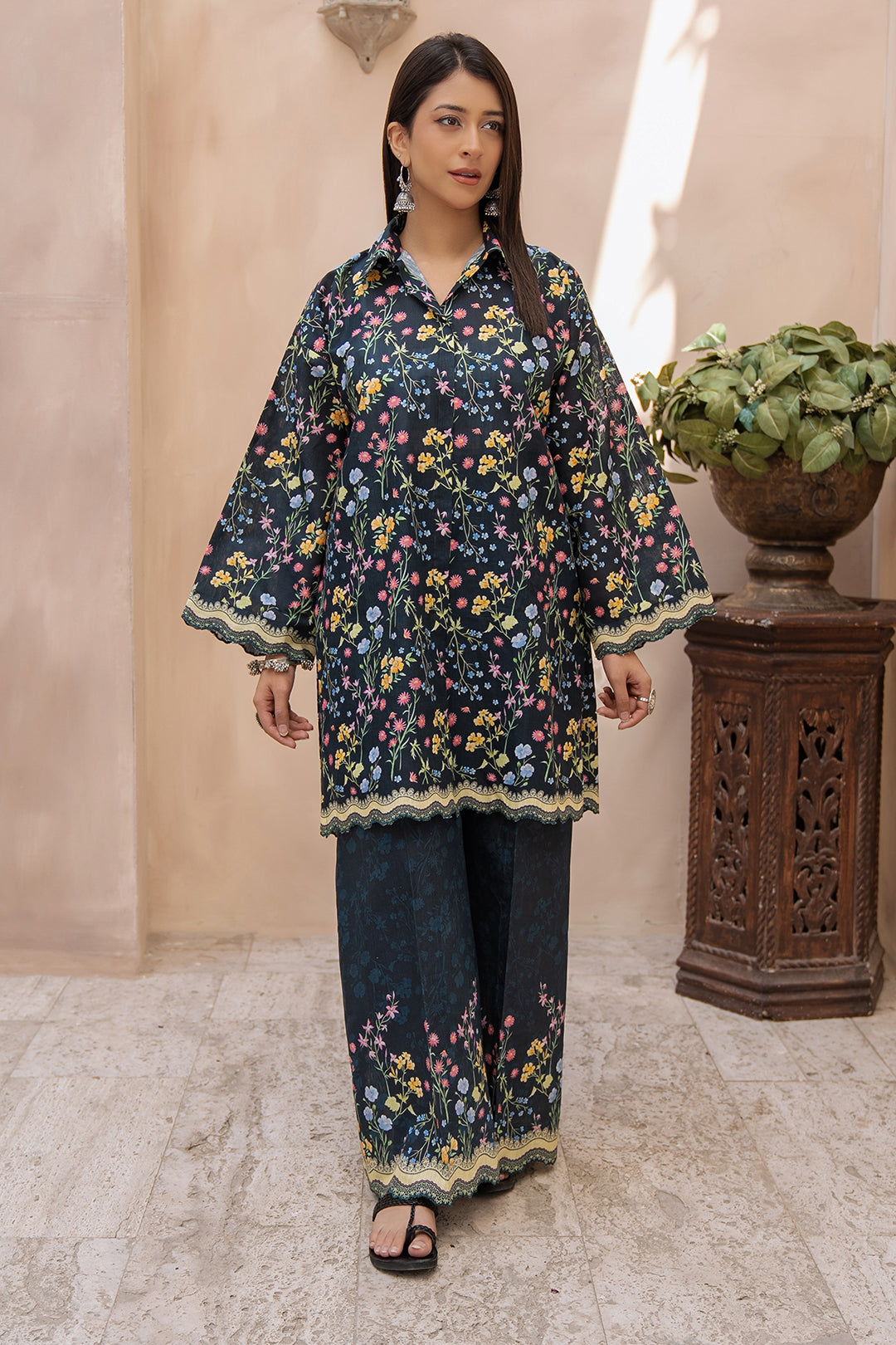 Zellbury | Unstitched 2 Piece Khaddar | Shirt Shalwar - 0341 -  Zellbury Women Essential Unstitched - Original Designer Dress - House of Maryam