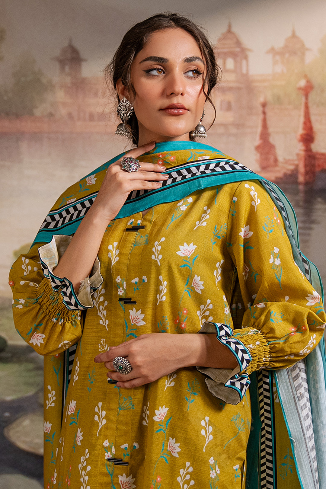 Zellbury | Unstitched 2 Piece Khaddar | Shirt Dupatta - 0423 -  Zellbury Women Essential Unstitched - Original Designer Dress - House of Maryam