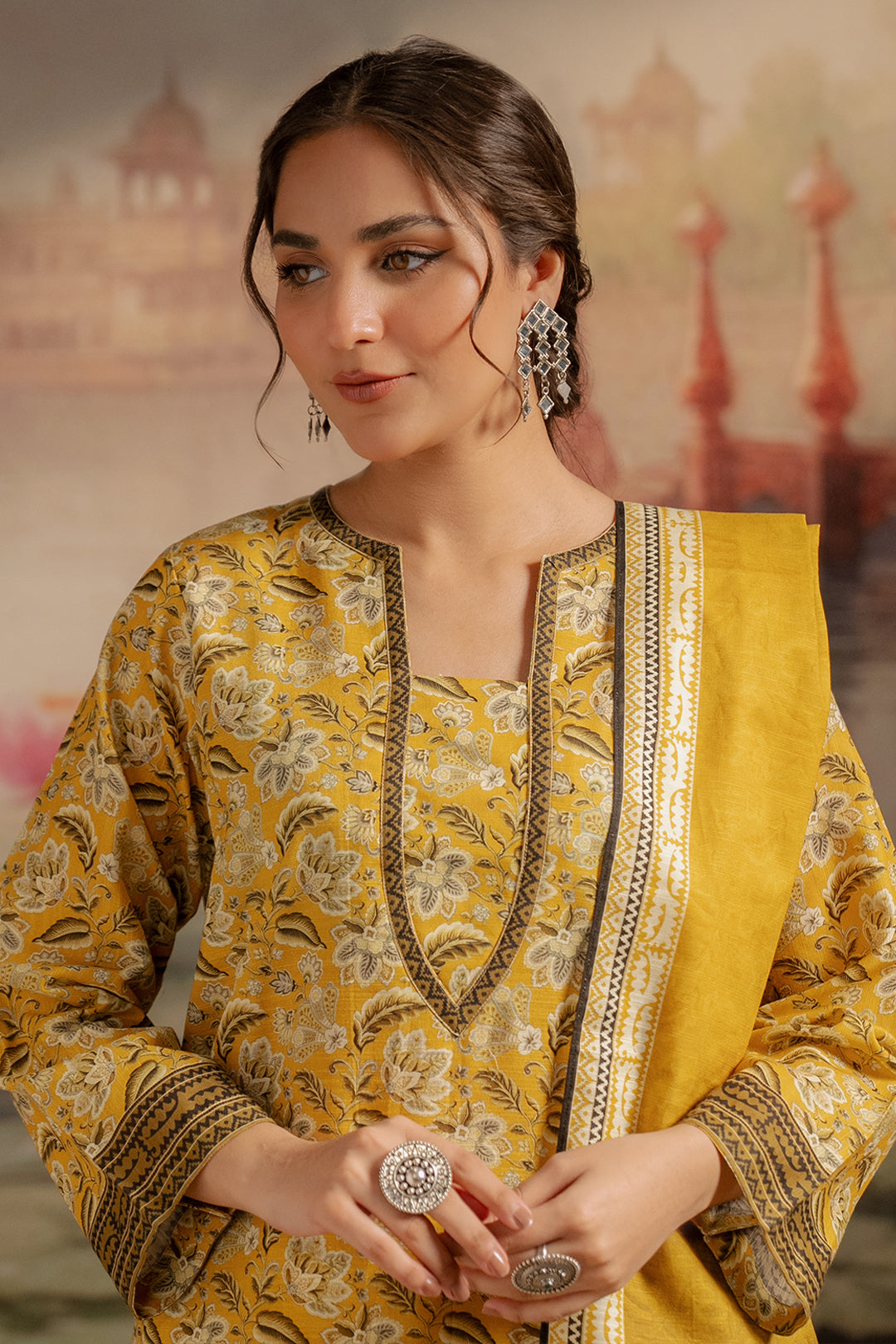 Zellbury | Unstitched 2 Piece Khaddar | Shirt Dupatta - 0424 -  Zellbury Women Essential Unstitched - Original Designer Dress - House of Maryam