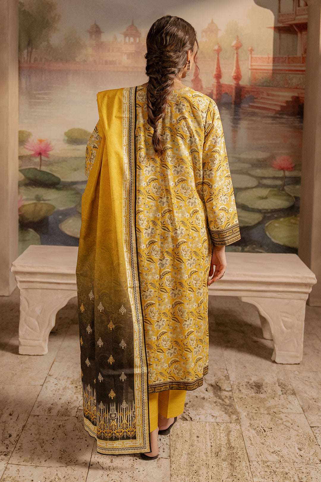 Zellbury | Unstitched 2 Piece Khaddar | Shirt Dupatta - 0424 -  Zellbury Women Essential Unstitched - Original Designer Dress - House of Maryam