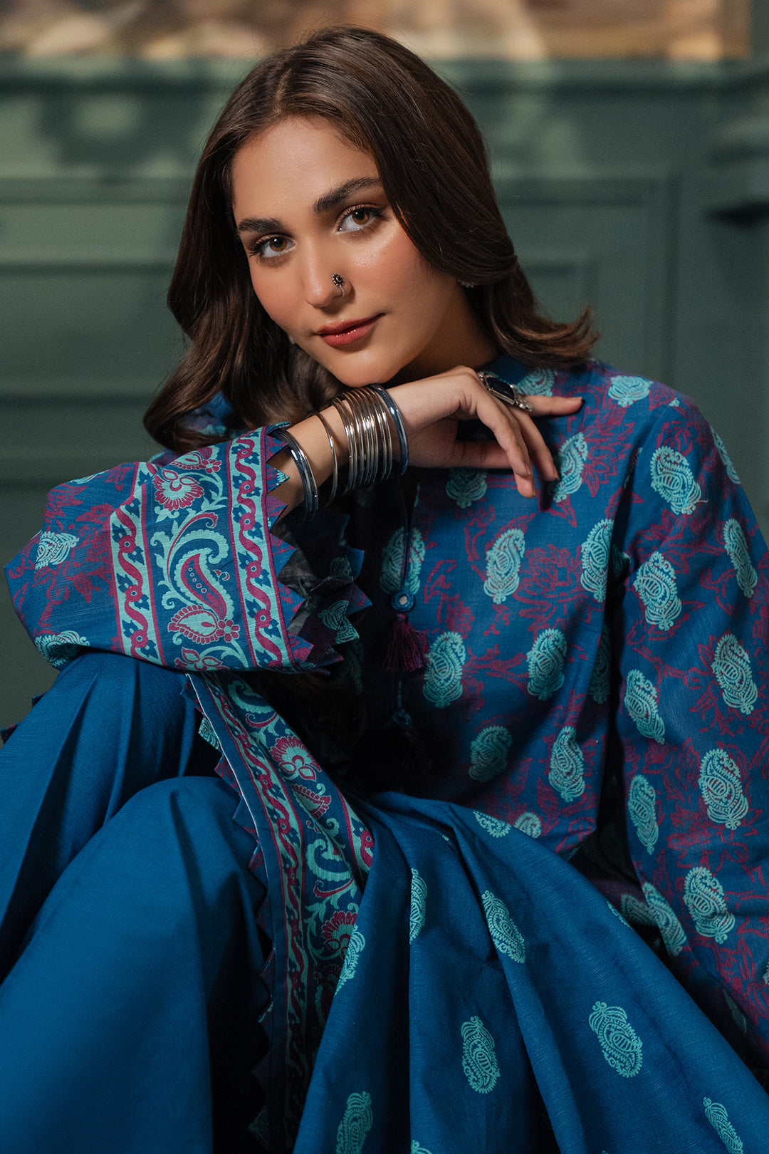 Zellbury | Unstitched 2 Piece Khaddar | Shirt Dupatta - 0425 -  Zellbury Women Essential Unstitched -  House of Maryam