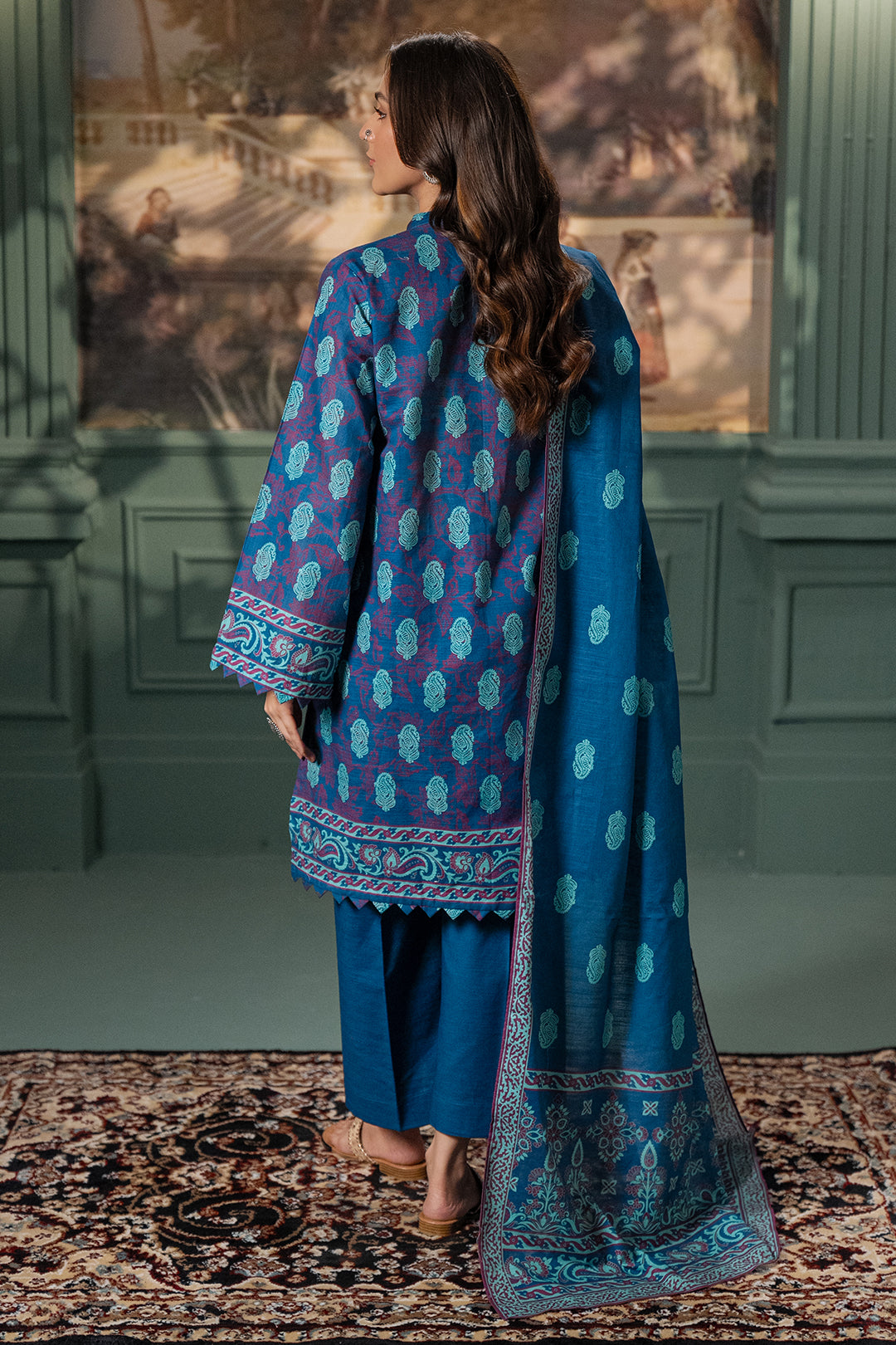 Zellbury | Unstitched 2 Piece Khaddar | Shirt Dupatta - 0425 -  Zellbury Women Essential Unstitched - Original Designer Dress - House of Maryam