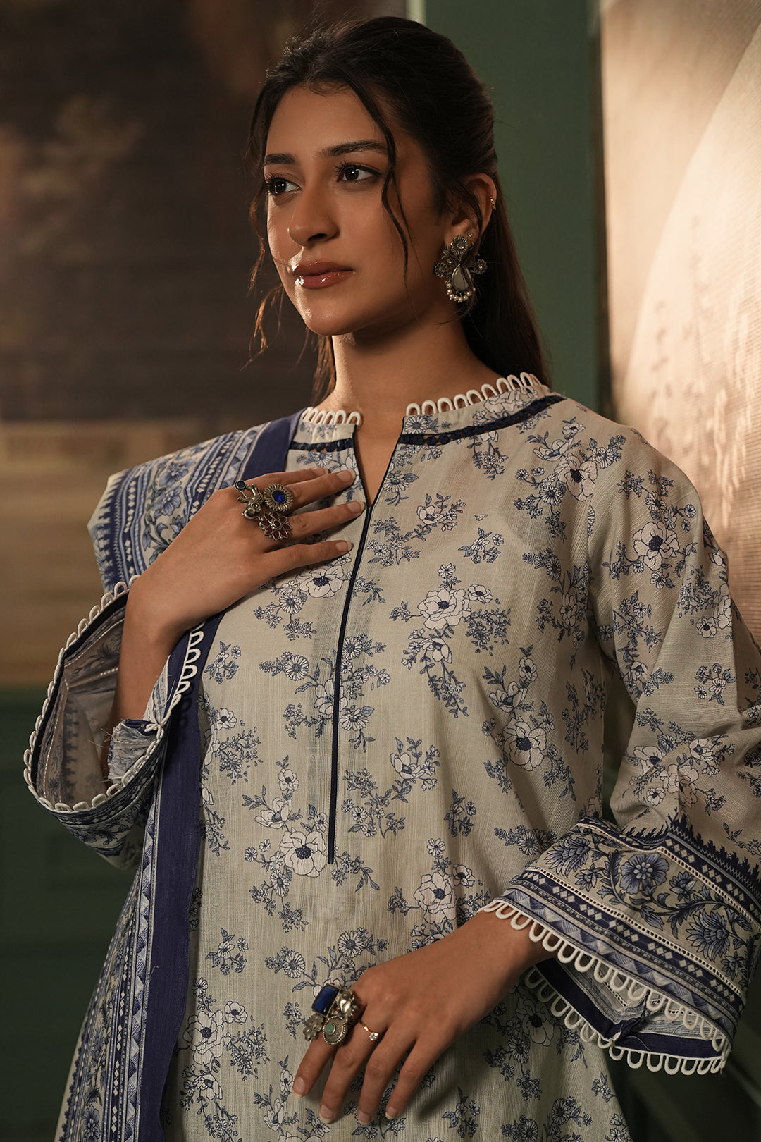 Zellbury | Unstitched 2 Piece Khaddar | Shirt Dupatta - 0426 -  Zellbury Women Essential Unstitched - Original Designer Dress - House of Maryam