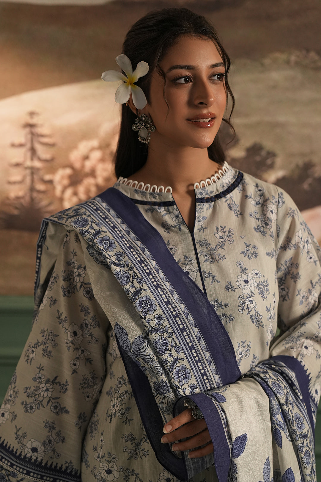 Zellbury | Unstitched 2 Piece Khaddar | Shirt Dupatta - 0426 -  Zellbury Women Essential Unstitched - Original Designer Dress - House of Maryam