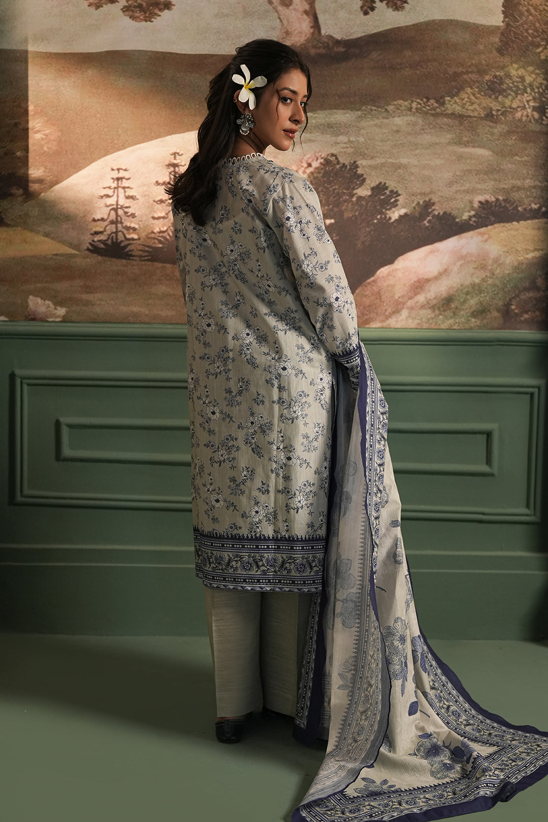 Zellbury | Unstitched 2 Piece Khaddar | Shirt Dupatta - 0426 -  Zellbury Women Essential Unstitched - Original Designer Dress - House of Maryam