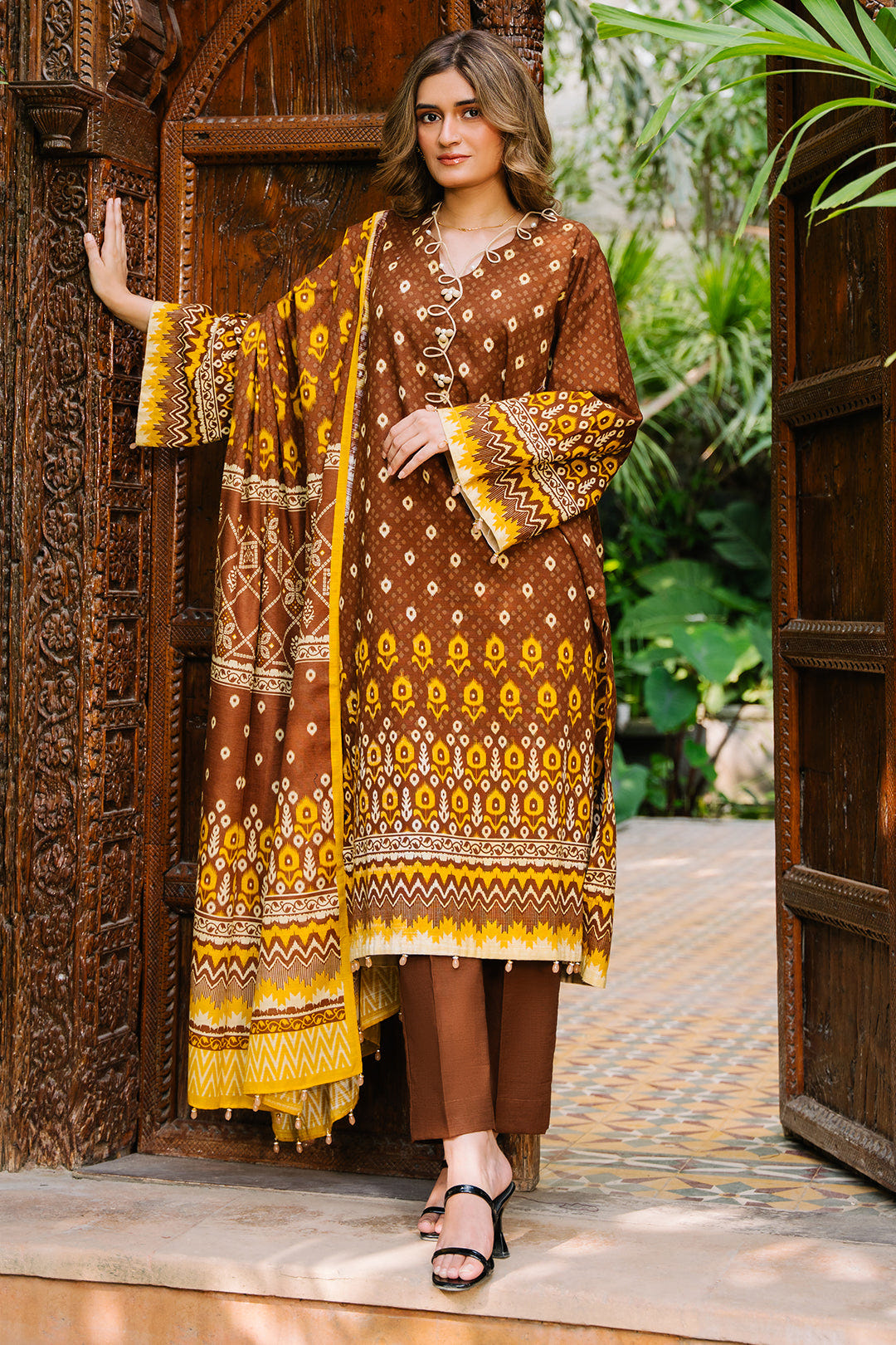 Zellbury | Unstitched 3 Piece Khaddar | Shirt Shalwar Dupatta - 0182 -  Zellbury Women Essential Unstitched - Original Designer Dress - House of Maryam
