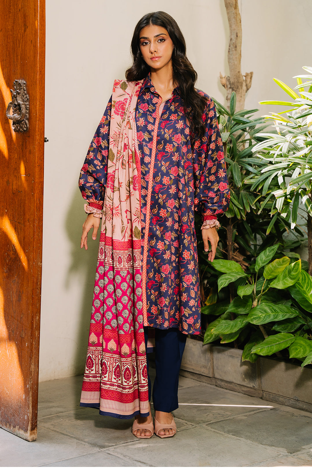 Zellbury | Unstitched 3 Piece Viscose | Shirt Shalwar Dupatta - 0187 -  Zellbury Women Essential Unstitched - Original Designer Dress - House of Maryam