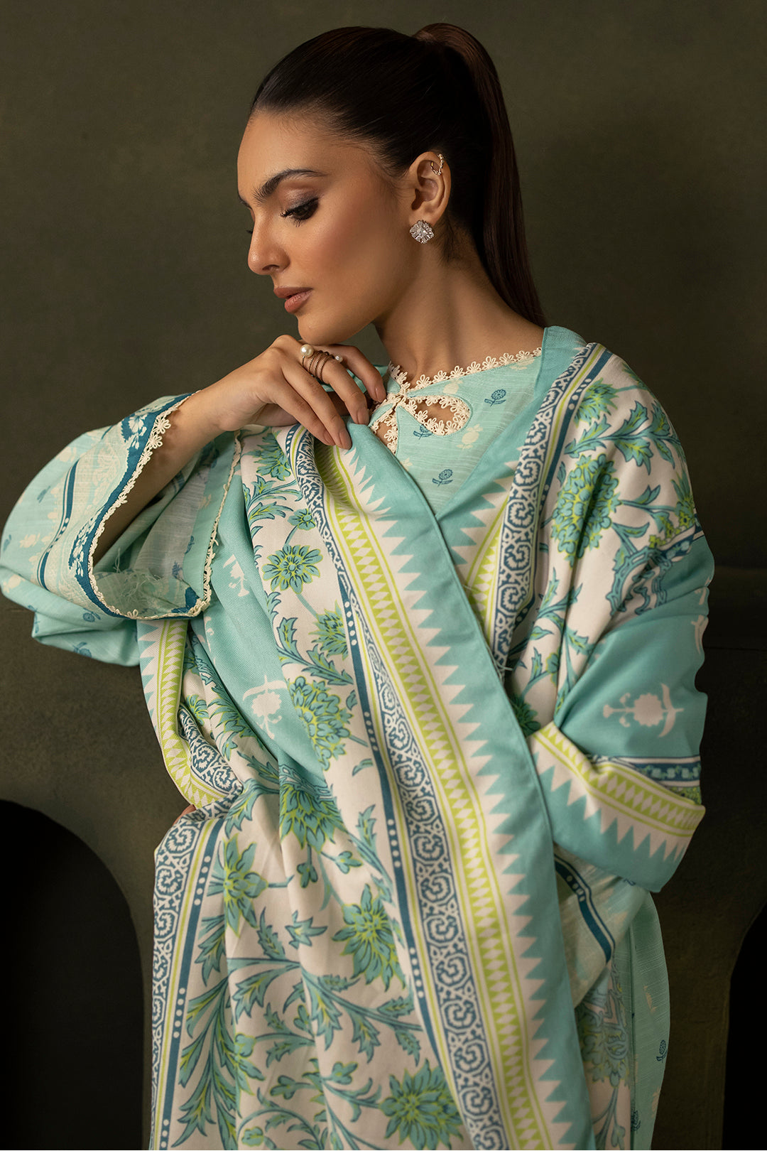 Zellbury | Unstitched 3 Piece Khaddar | Shirt Shalwar Shawl - 0198 -  Zellbury Women Essential Unstitched - Original Designer Dress - House of Maryam