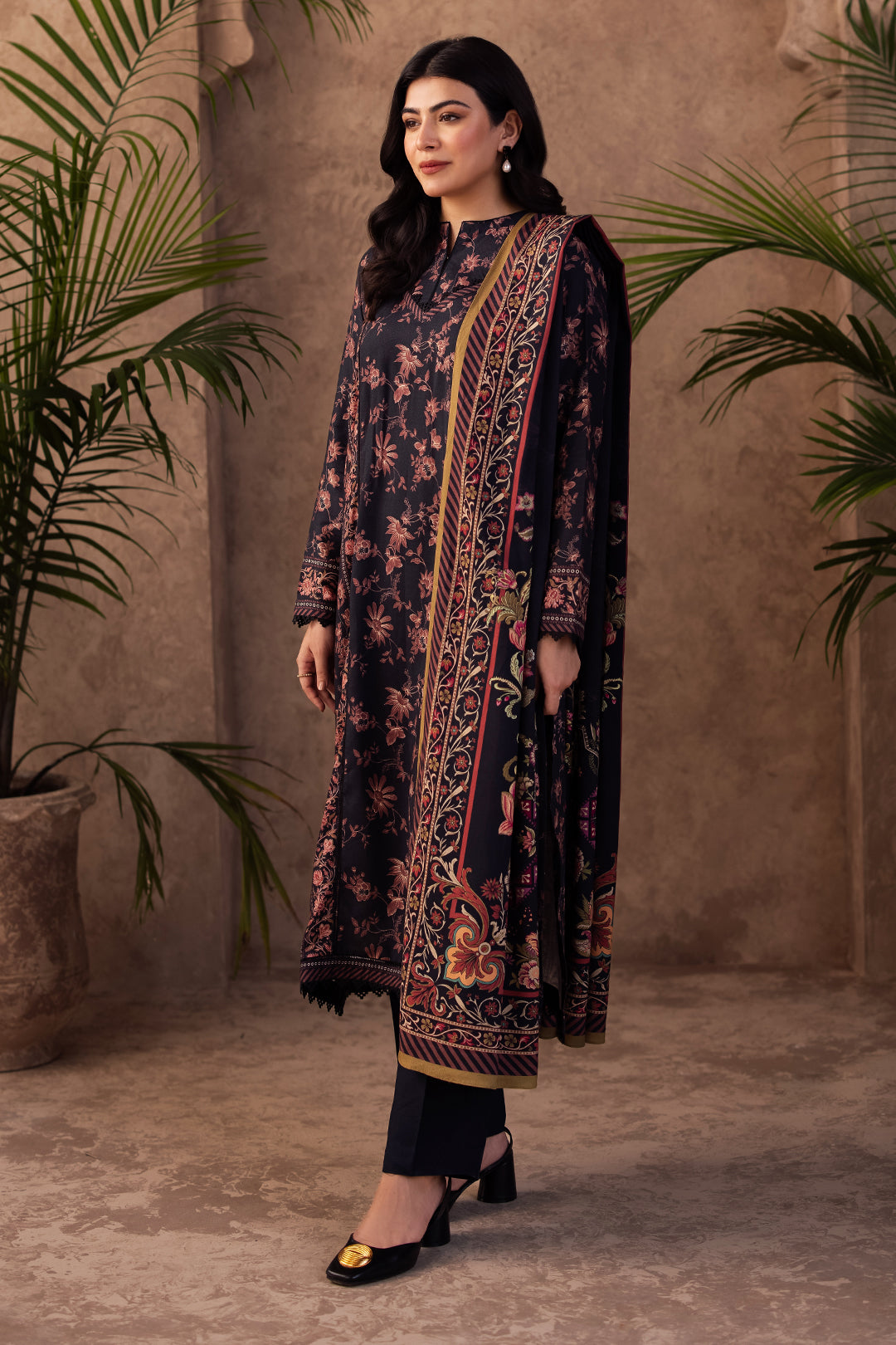 Zellbury | Unstitched 3 Piece Viscose | Shirt Shalwar Dupatta - 0200 -  Zellbury Women Essential Unstitched - Original Designer Dress - House of Maryam