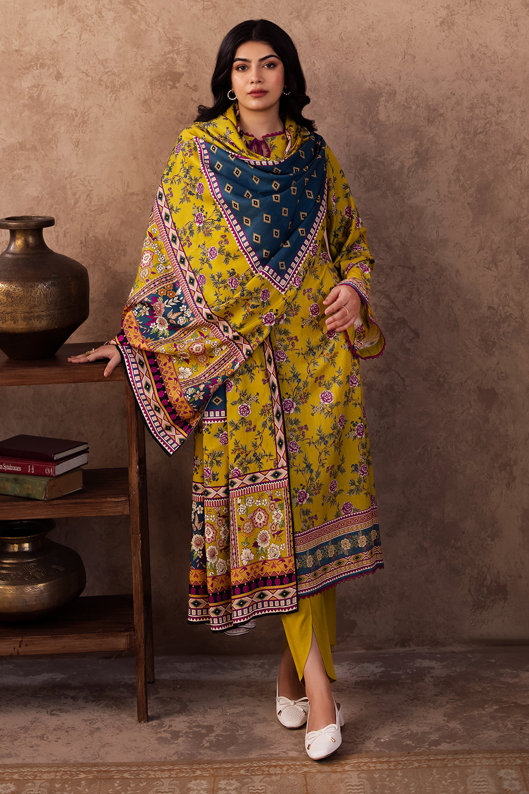 Zellbury | Unstitched 3 Piece Viscose | Shirt Shalwar Dupatta - 0201 -  Zellbury Women Essential Unstitched - Original Designer Dress - House of Maryam