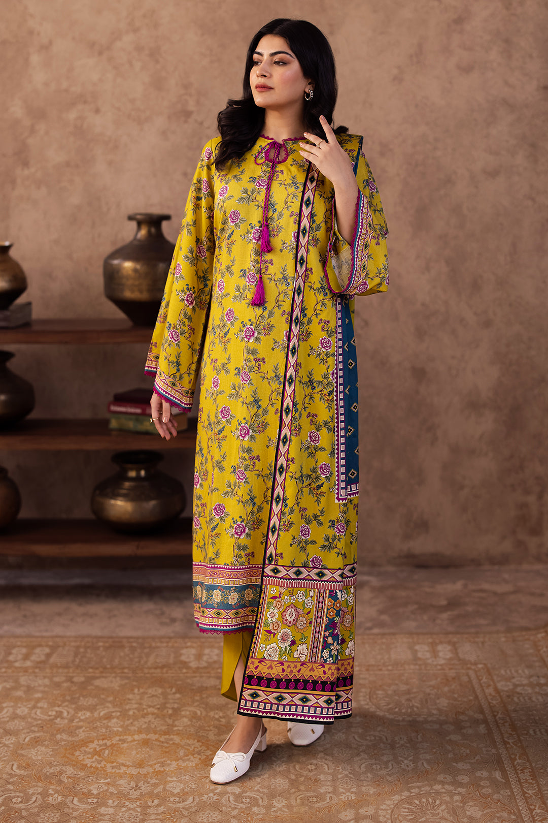 Zellbury | Unstitched 3 Piece Viscose | Shirt Shalwar Dupatta - 0201 -  Zellbury Women Essential Unstitched - Original Designer Dress - House of Maryam