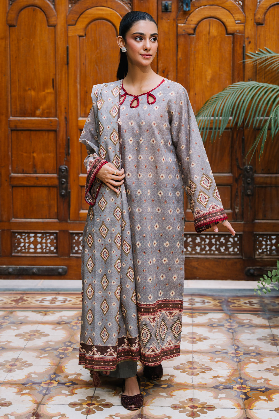 Zellbury | Unstitched 3 Piece Karandi | Shirt Shalwar Dupatta - 0209 -  Zellbury Women Essential Unstitched - Original Designer Dress - House of Maryam