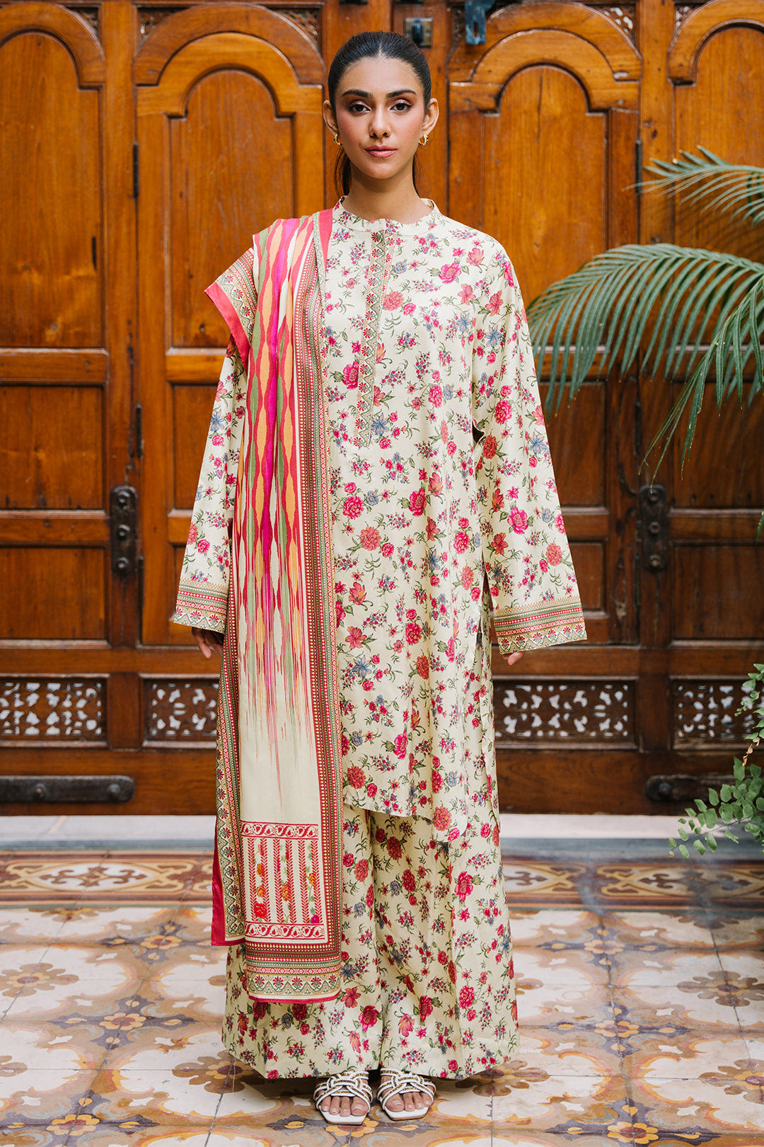 Zellbury | Unstitched 3 Piece Viscose | Shirt Shalwar Dupatta - 0216 -  Zellbury Women Essential Unstitched - Original Designer Dress - House of Maryam
