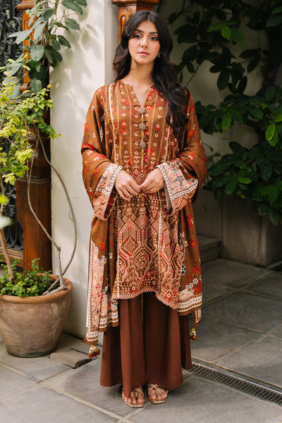 Zellbury | Unstitched 3 Piece Cotail | Shirt Shalwar Dupatta - 0217 -  Zellbury Women Essential Unstitched - Original Designer Dress - House of Maryam