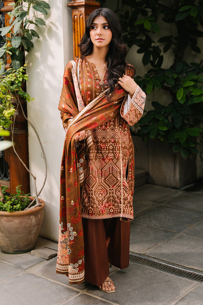 Zellbury | Unstitched 3 Piece Cotail | Shirt Shalwar Dupatta - 0217 -  Zellbury Women Essential Unstitched - Original Designer Dress - House of Maryam