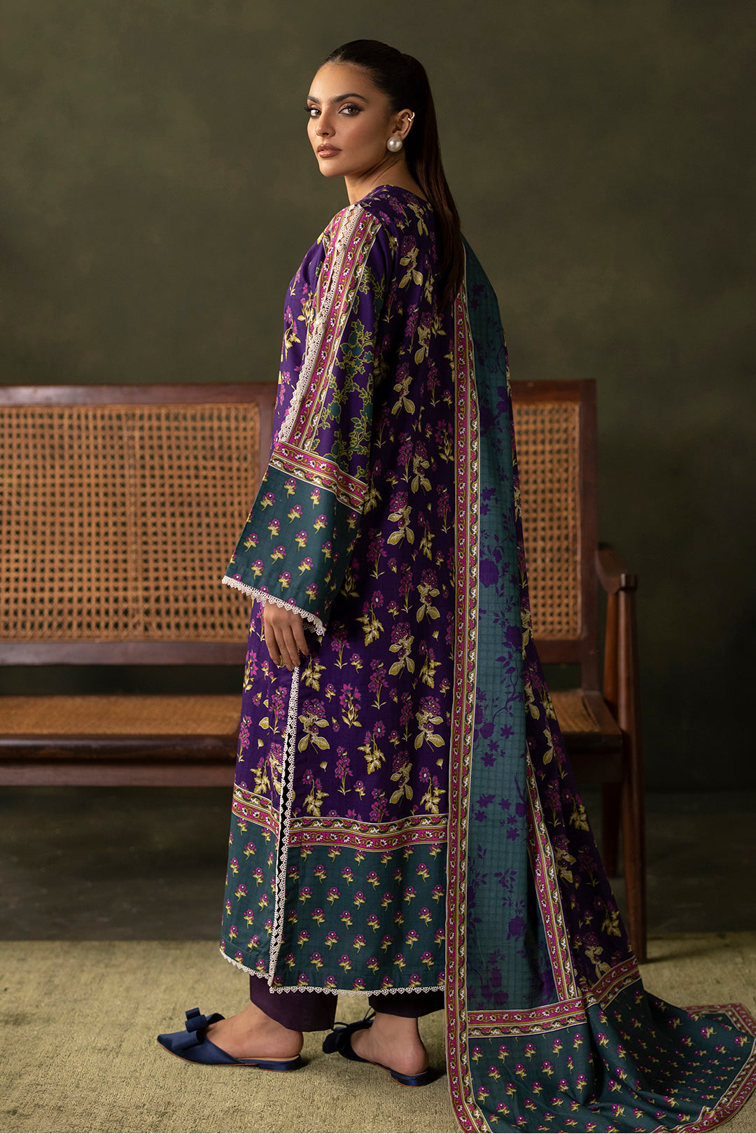 Zellbury | Unstitched 3 Piece Khaddar | Shirt Shalwar Dupatta - 0279 -  Zellbury Women Essential Unstitched - Original Designer Dress - House of Maryam