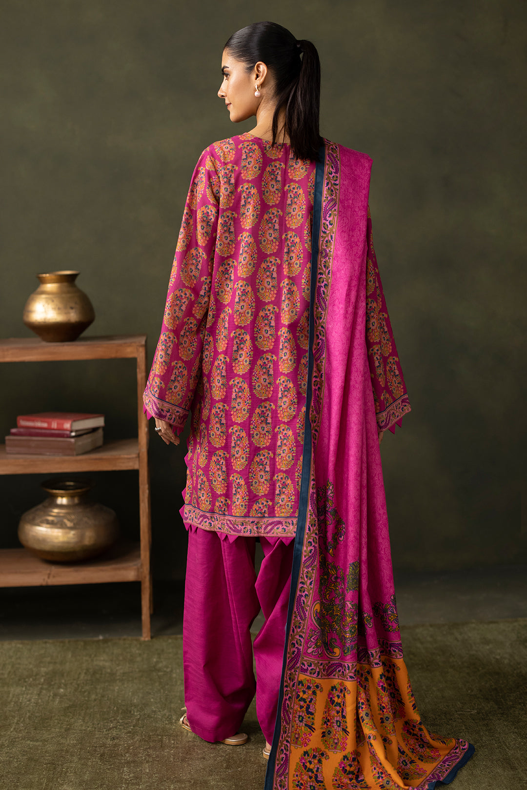 Zellbury | Unstitched 3 Piece Khaddar | Shirt Shalwar Dupatta - 0287 -  Zellbury Women Essential Unstitched - Original Designer Dress - House of Maryam