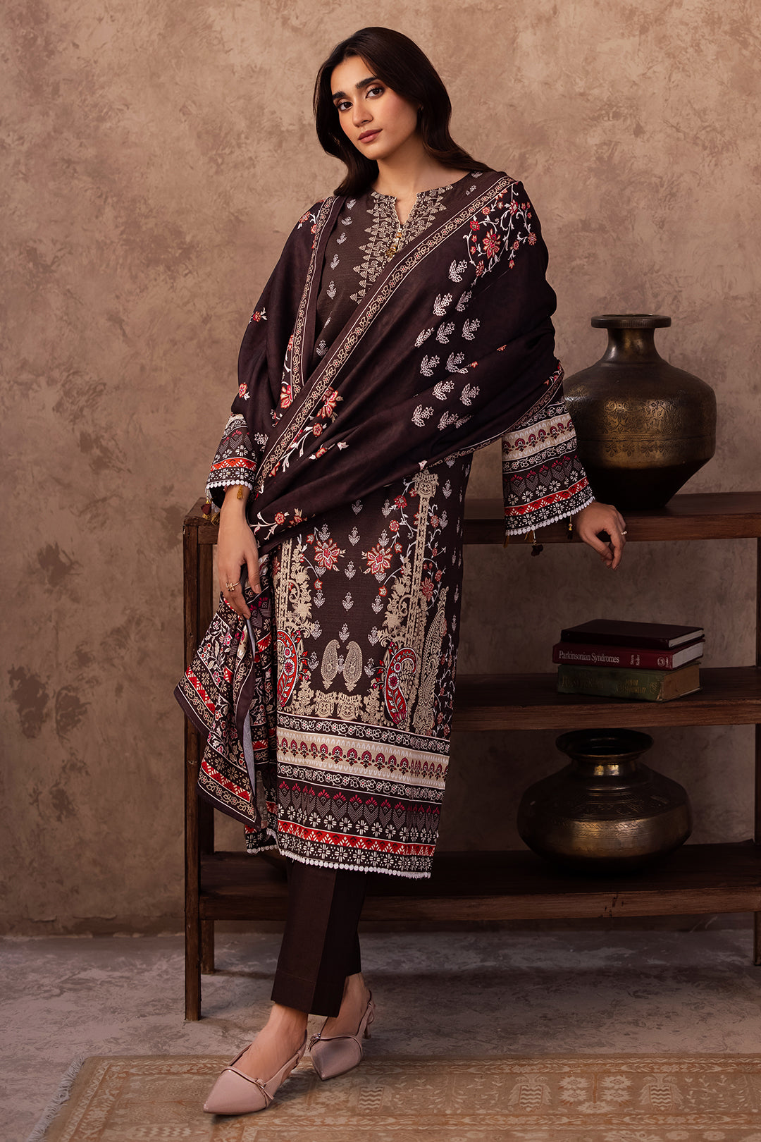 Zellbury | Unstitched 3 Piece Khaddar | Shirt Shalwar Dupatta - 0288 -  Zellbury Women Essential Unstitched - Original Designer Dress - House of Maryam