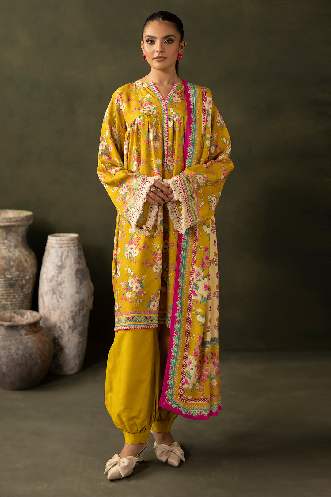 Zellbury | Unstitched 3 Piece Viscose | Shirt Shalwar Dupatta - 0289 -  Zellbury Women Essential Unstitched - Original Designer Dress - House of Maryam