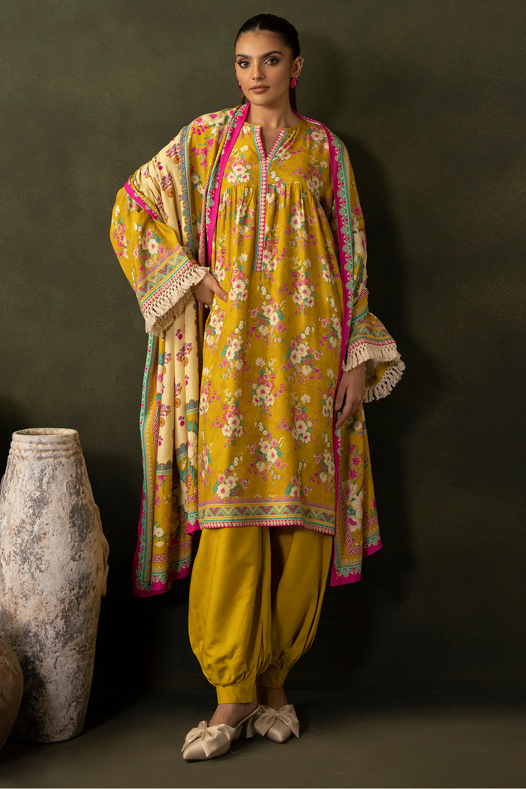 Zellbury | Unstitched 3 Piece Viscose | Shirt Shalwar Dupatta - 0289 -  Zellbury Women Essential Unstitched - Original Designer Dress - House of Maryam