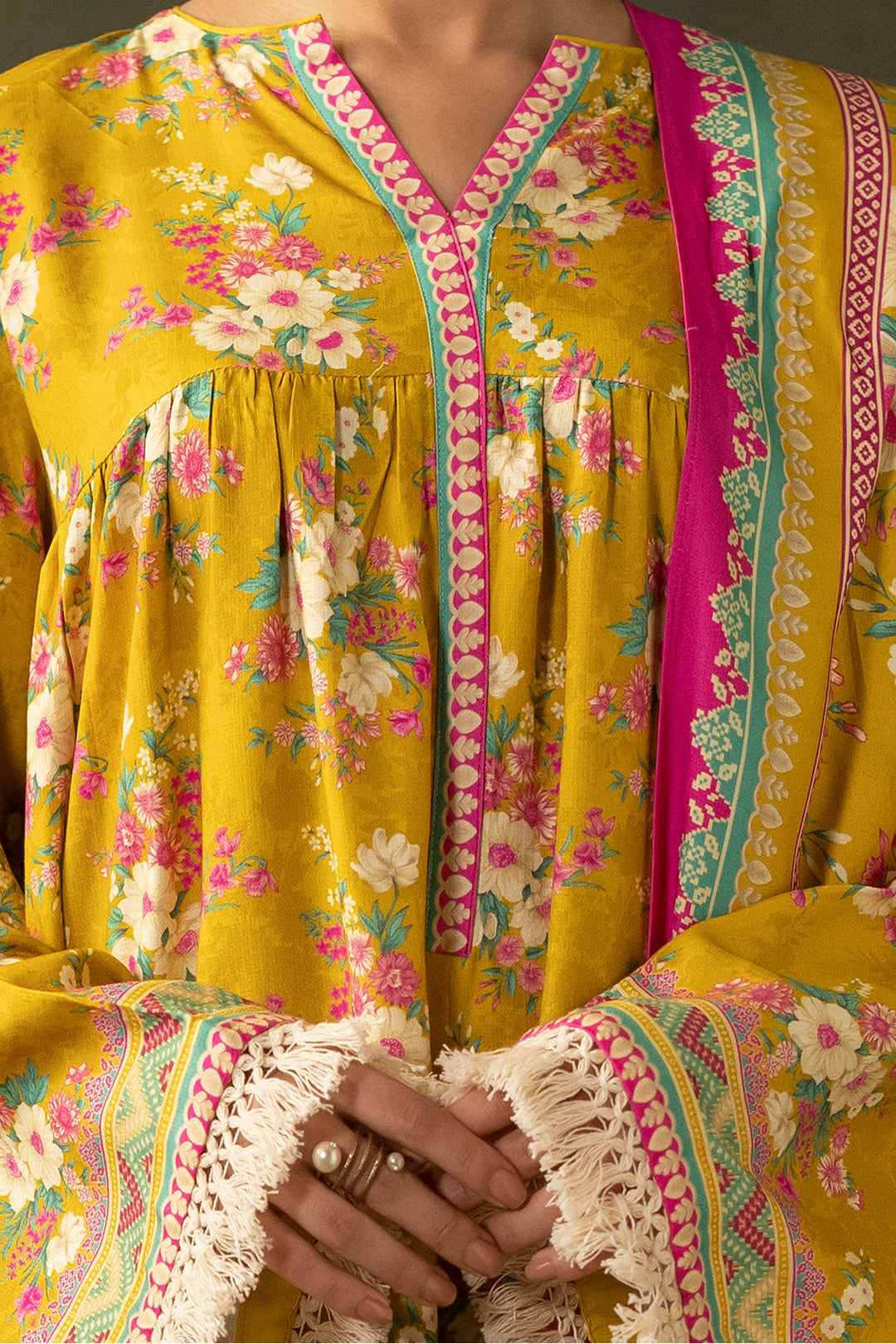 Zellbury | Unstitched 3 Piece Viscose | Shirt Shalwar Dupatta - 0289 -  Zellbury Women Essential Unstitched - Original Designer Dress - House of Maryam