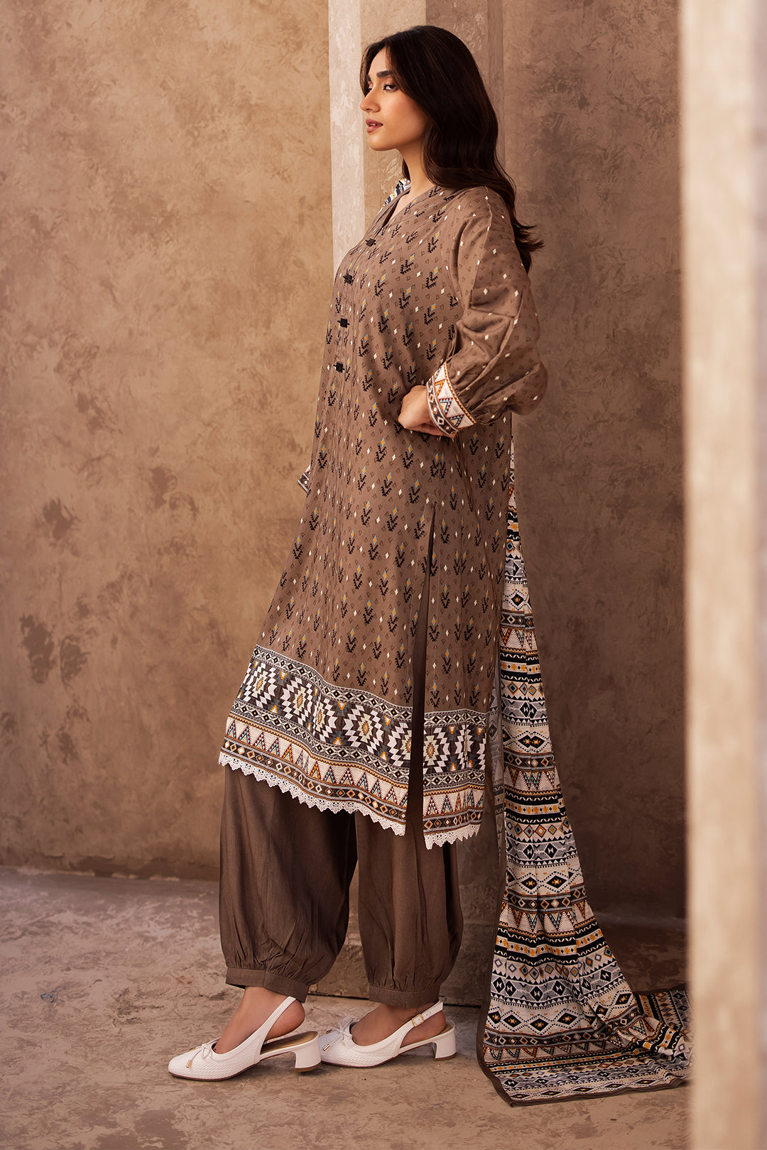 Zellbury | Unstitched 3 Piece Viscose | Shirt Shalwar Dupatta - 0293