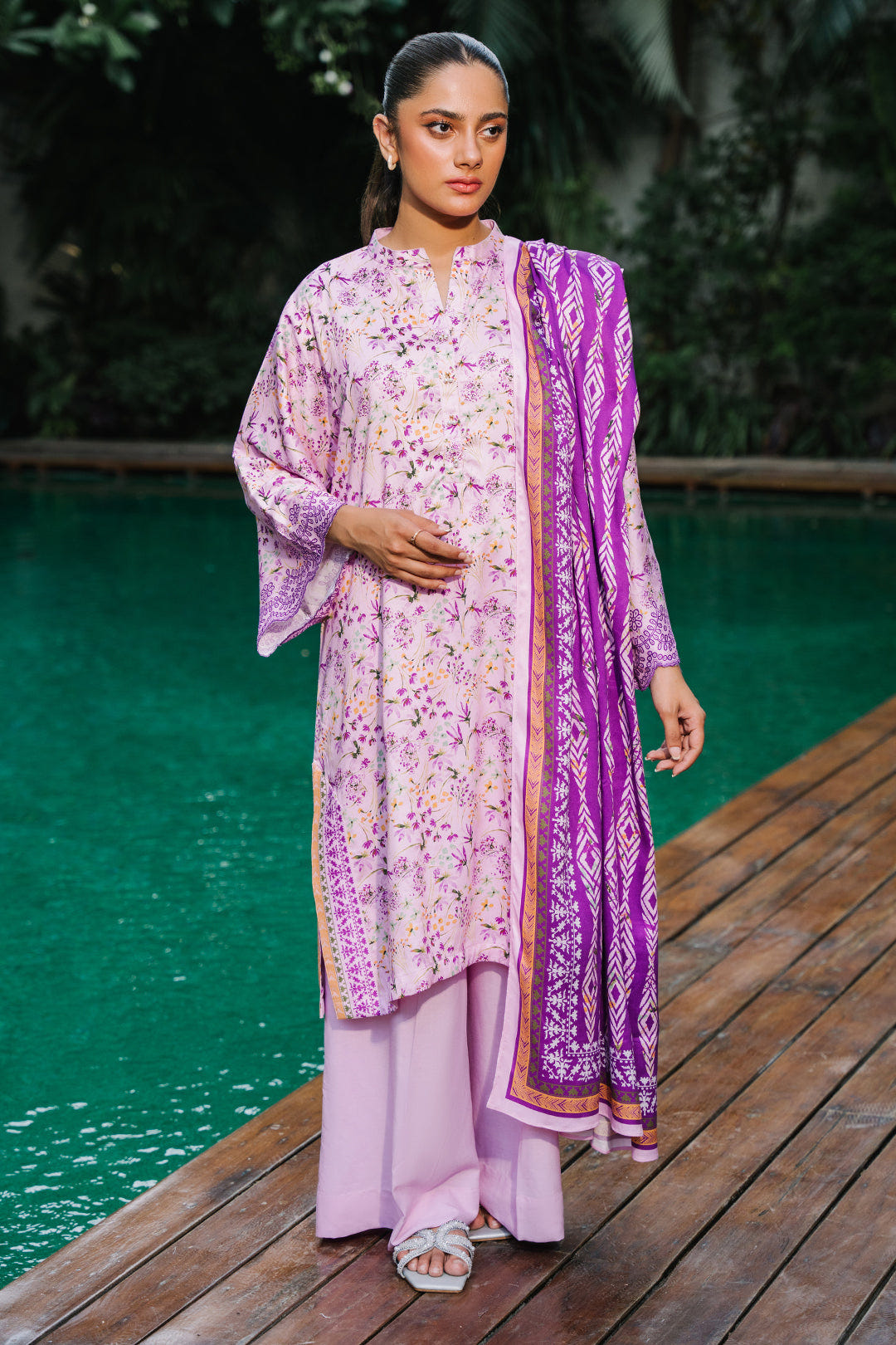 Zellbury | Unstitched 3 Piece Viscose | Shirt Shalwar Dupatta - 0295 -  Zellbury Women Essential Unstitched - Original Designer Dress - House of Maryam