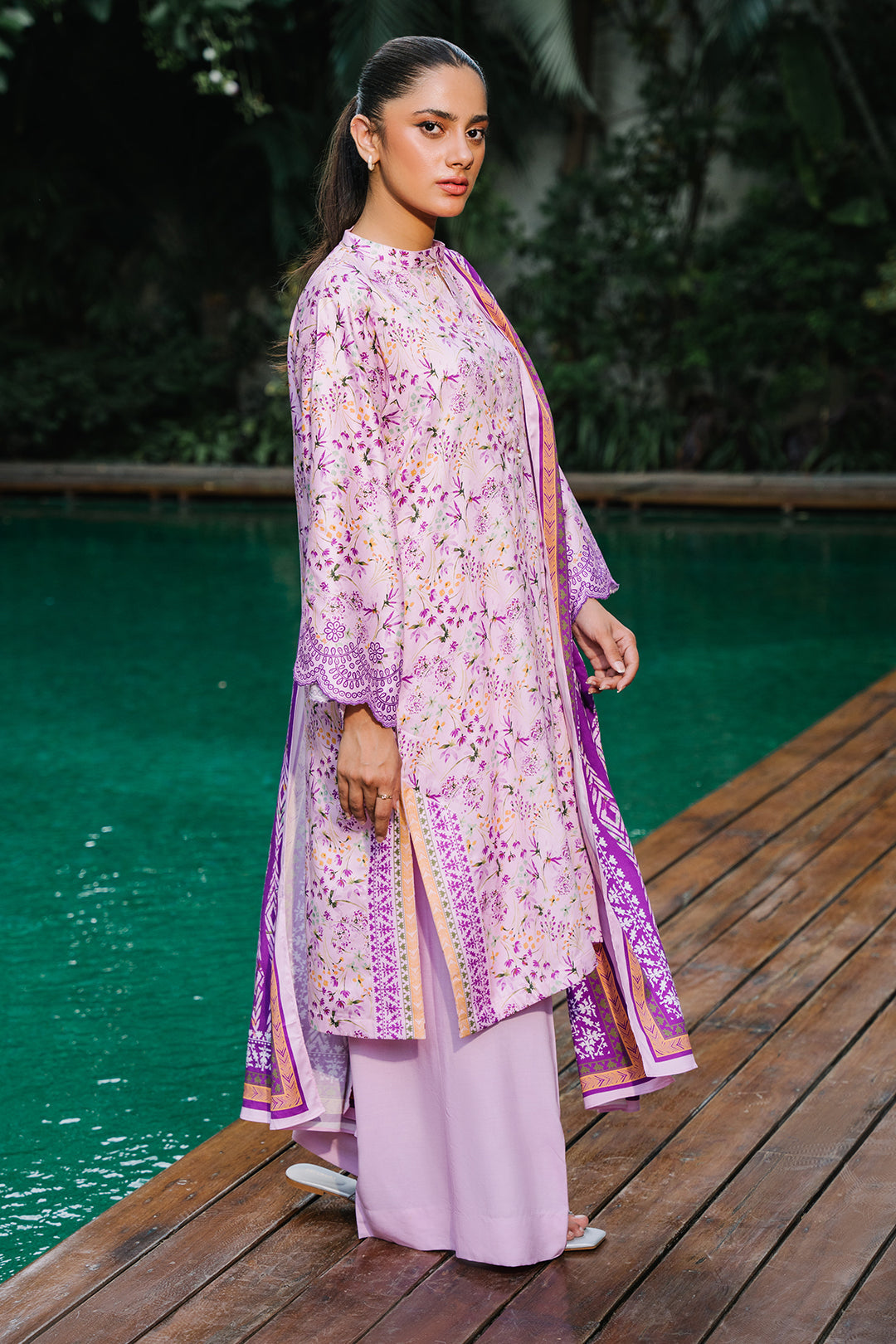 Zellbury | Unstitched 3 Piece Viscose | Shirt Shalwar Dupatta - 0295