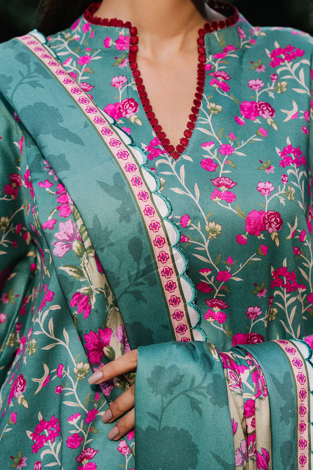 Zellbury | Unstitched 3 Piece Viscose | Shirt Shalwar Dupatta - 0296 -  Zellbury Women Essential Unstitched - Original Designer Dress - House of Maryam