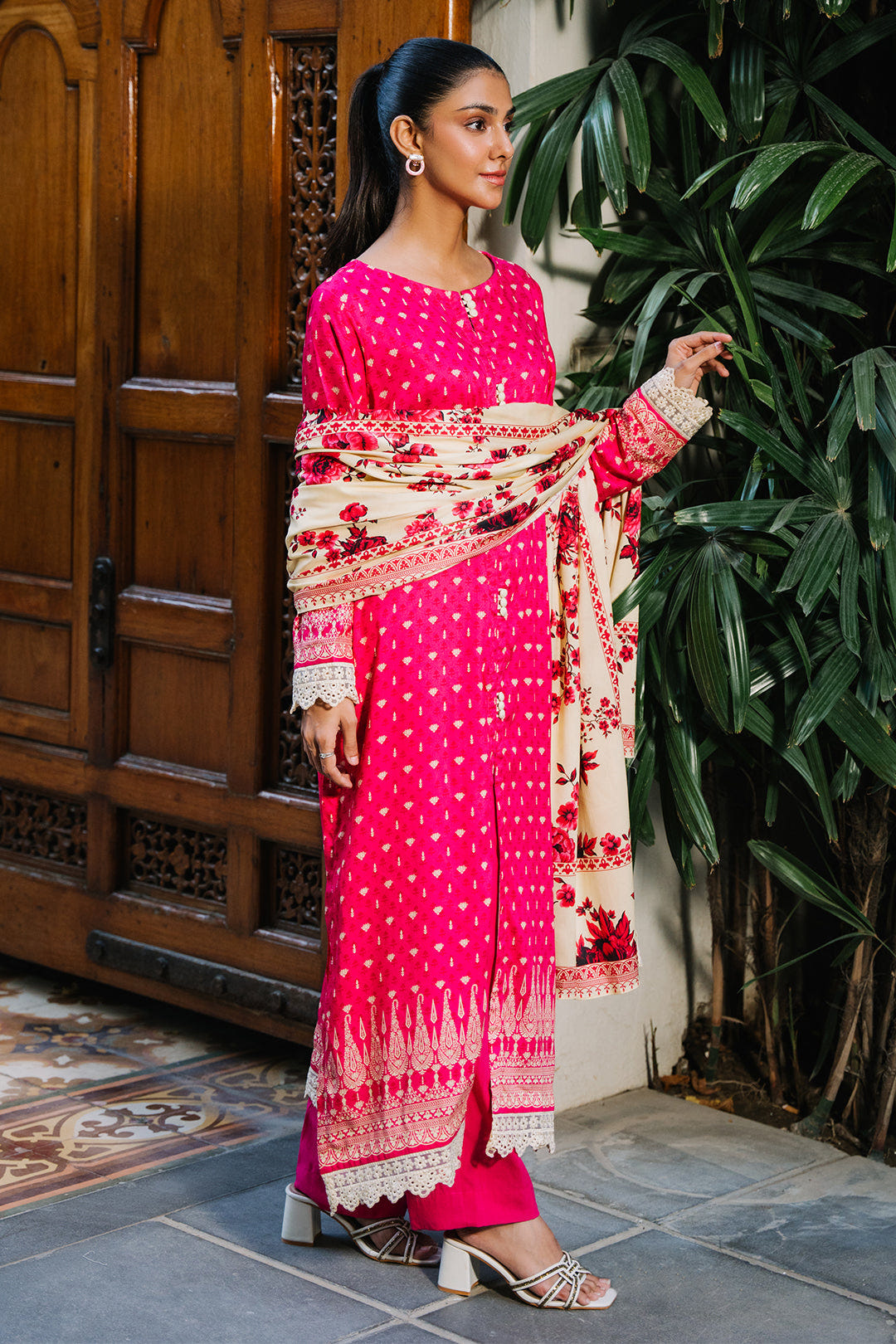 Zellbury | Unstitched 3 Piece Viscose | Shirt Shalwar Dupatta - 0300 -  Zellbury Women Essential Unstitched - Original Designer Dress - House of Maryam