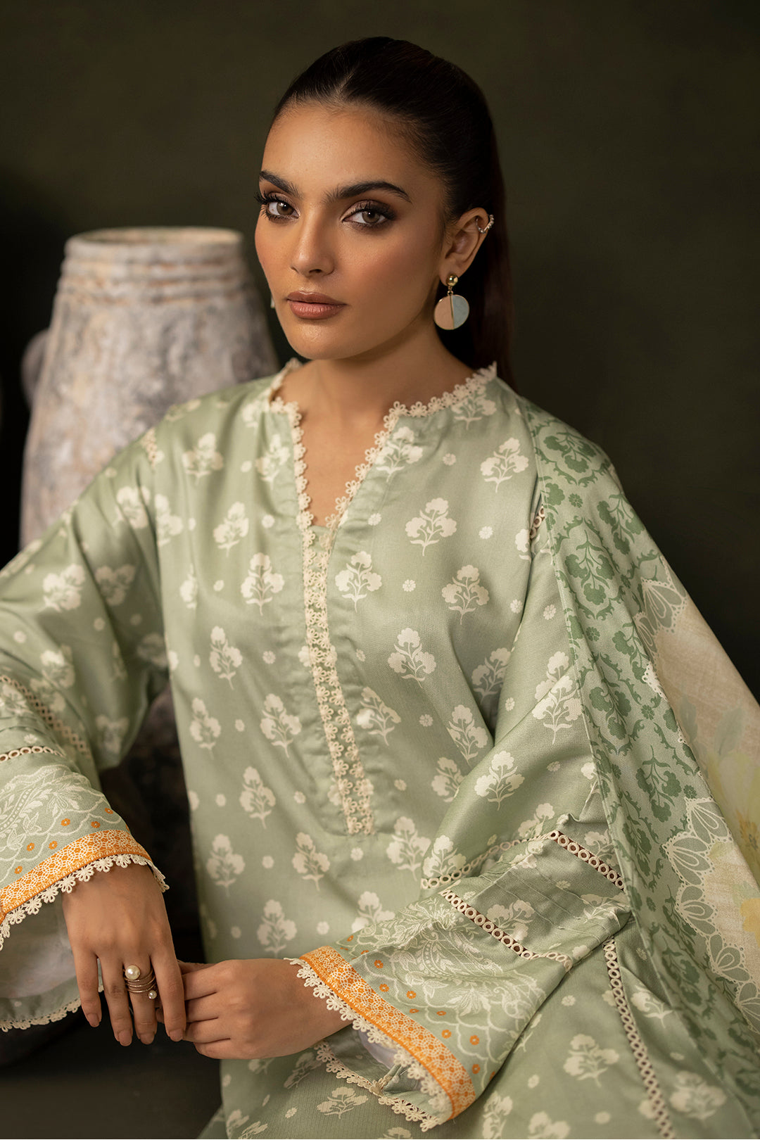 Zellbury | Unstitched 3 Piece Viscose | Shirt Shalwar Dupatta - 0306 -  Zellbury Women Essential Unstitched - Original Designer Dress - House of Maryam