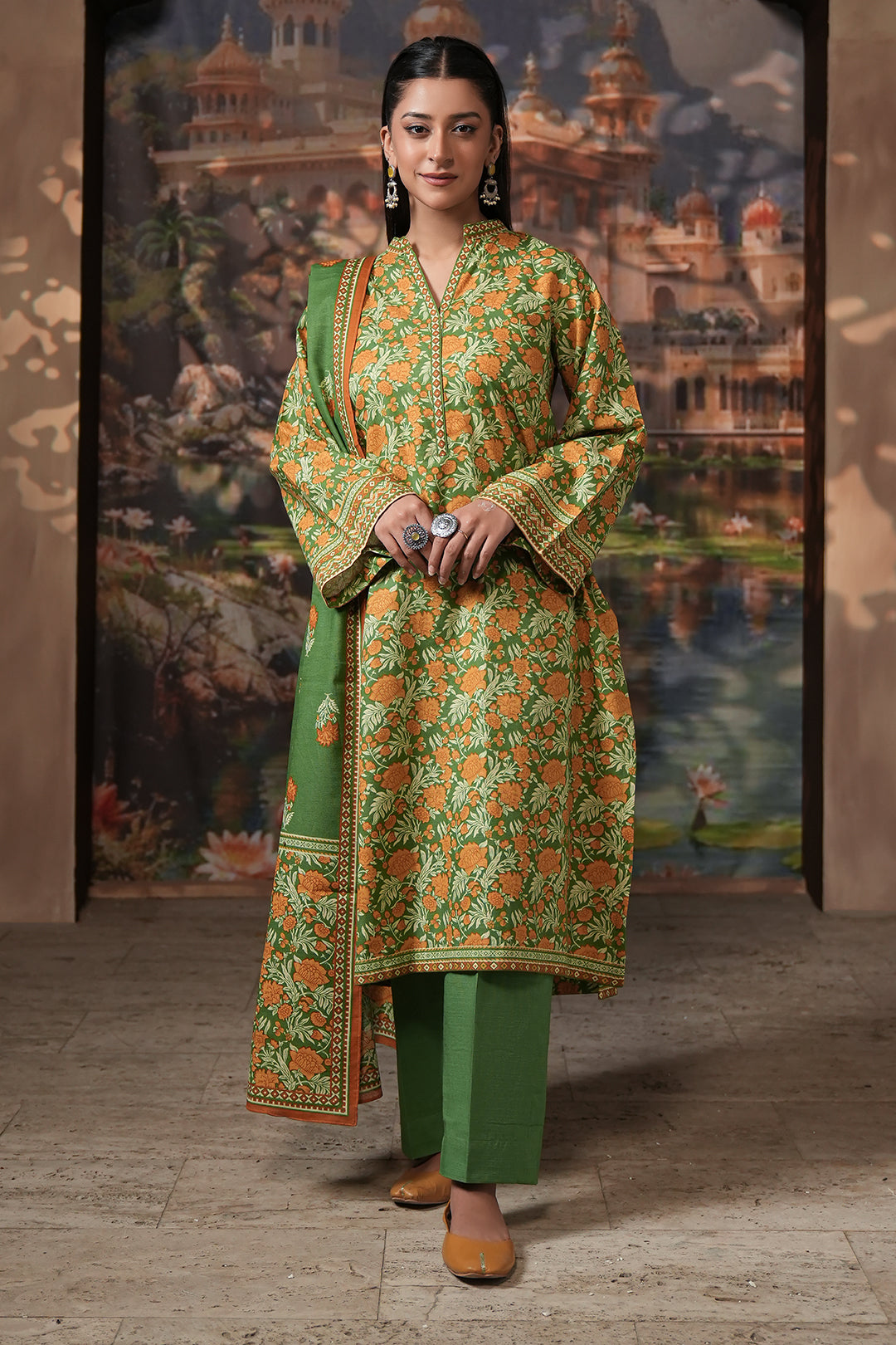 Zellbury | Unstitched 3 Piece Khaddar | Shirt Shalwar Dupatta - 0358 -  Zellbury Women Essential Unstitched -  House of Maryam
