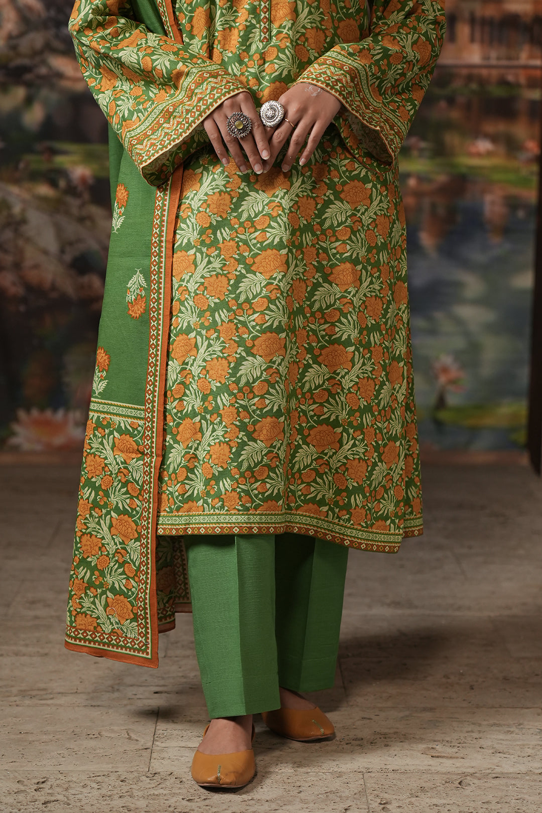 Zellbury | Unstitched 3 Piece Khaddar | Shirt Shalwar Dupatta - 0358 -  Zellbury Women Essential Unstitched -  House of Maryam