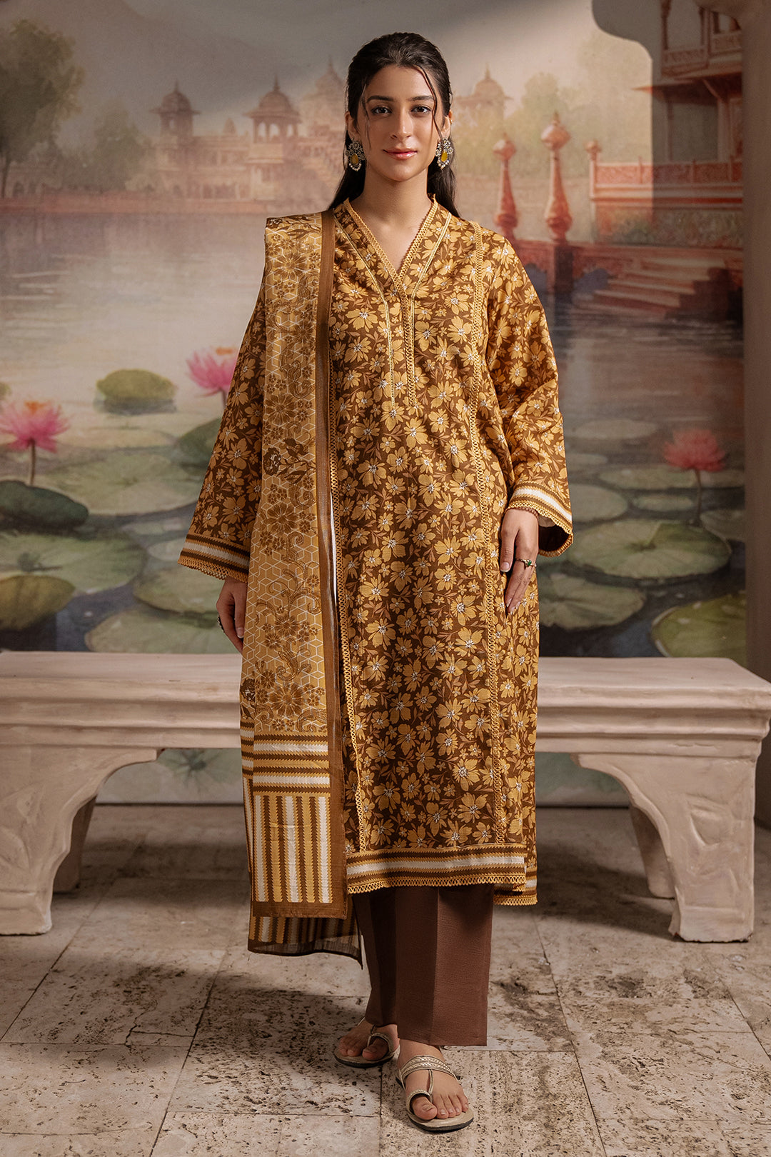 Zellbury | Unstitched 3 Piece Khaddar | Shirt Shalwar Dupatta - 0362 -  Zellbury Women Essential Unstitched - Original Designer Dress - House of Maryam