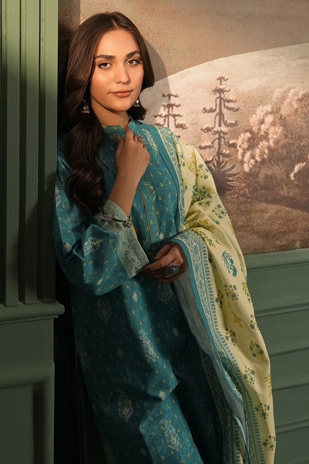 Zellbury | Unstitched 3 Piece Khaddar | Shirt Shalwar Dupatta - 0364