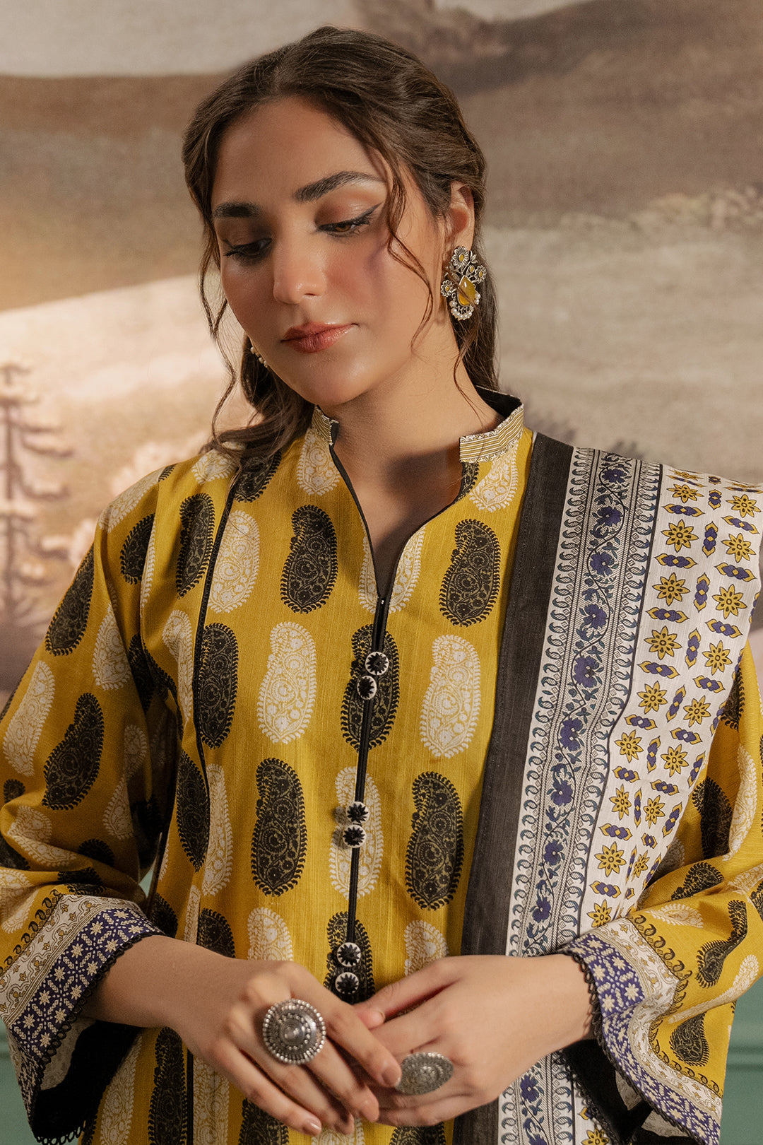Zellbury | Unstitched 3 Piece Khaddar | Shirt Shalwar Dupatta - 0371 -  Zellbury Women Essential Unstitched - Original Designer Dress - House of Maryam