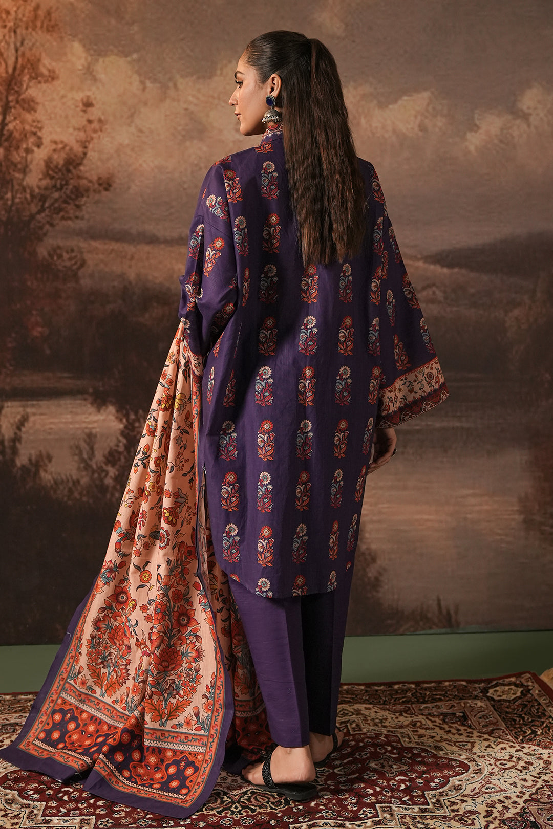 Zellbury | Unstitched 3 Piece Khaddar | Shirt Shalwar Dupatta - 0372 -  Zellbury Women Essential Unstitched - Original Designer Dress - House of Maryam