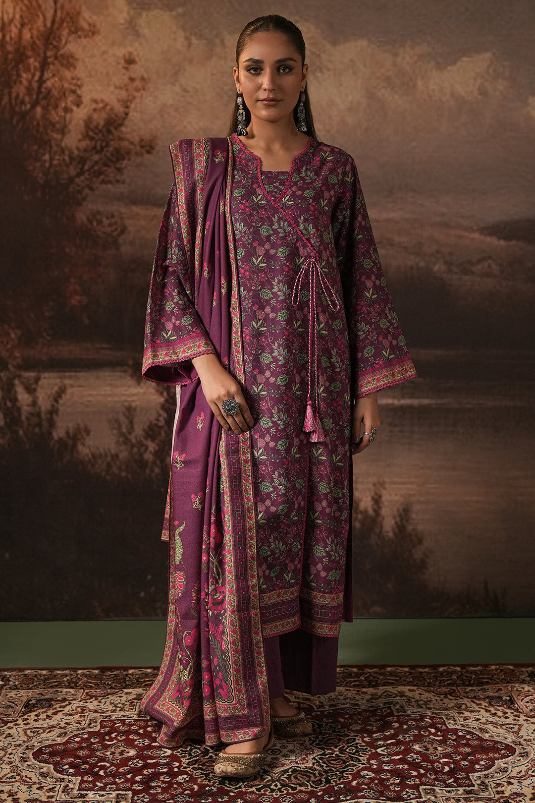 Zellbury | Unstitched 3 Piece Karandi | Shirt Shalwar Dupatta - 0377 -  Zellbury Women Essential Unstitched - Original Designer Dress - House of Maryam