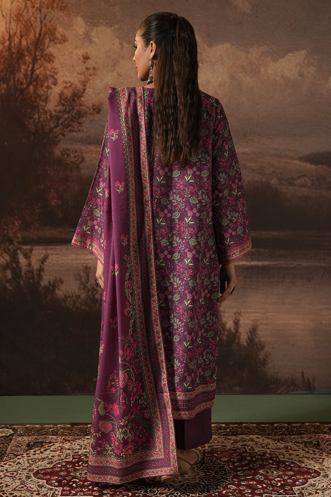 Zellbury | Unstitched 3 Piece Karandi | Shirt Shalwar Dupatta - 0377 -  Zellbury Women Essential Unstitched - Original Designer Dress - House of Maryam