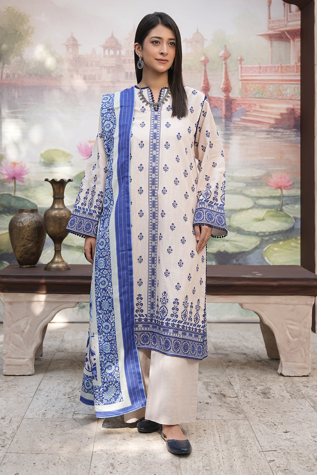 Zellbury | Unstitched 3 Piece Khaddar | Shirt Shalwar Shawl - 0382 -  Zellbury Women Essential Unstitched - Original Designer Dress - House of Maryam