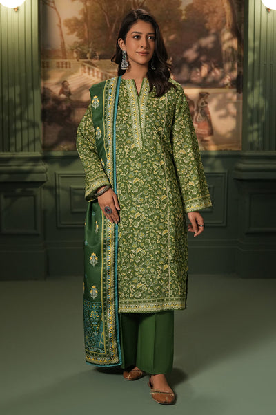 Zellbury | Unstitched 3 Piece Khaddar | Shirt Shalwar Shawl - 0384 -  Zellbury Women Essential Unstitched - Original Designer Dress - House of Maryam