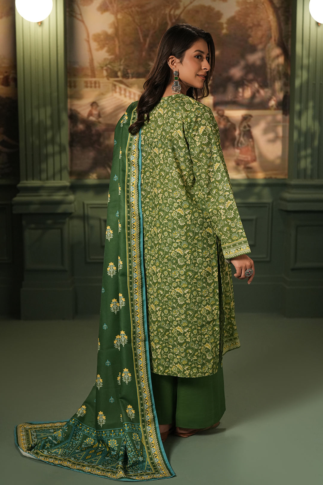 Zellbury | Unstitched 3 Piece Khaddar | Shirt Shalwar Shawl - 0384 -  Zellbury Women Essential Unstitched - Original Designer Dress - House of Maryam