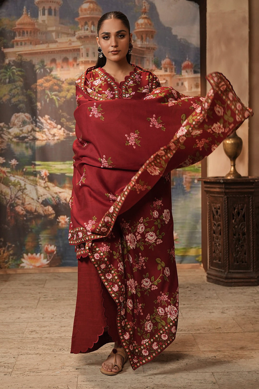 Zellbury | Unstitched 3 Piece Khaddar | Shirt Shalwar Shawl - 0389 -  Zellbury Women Essential Unstitched - Original Designer Dress - House of Maryam