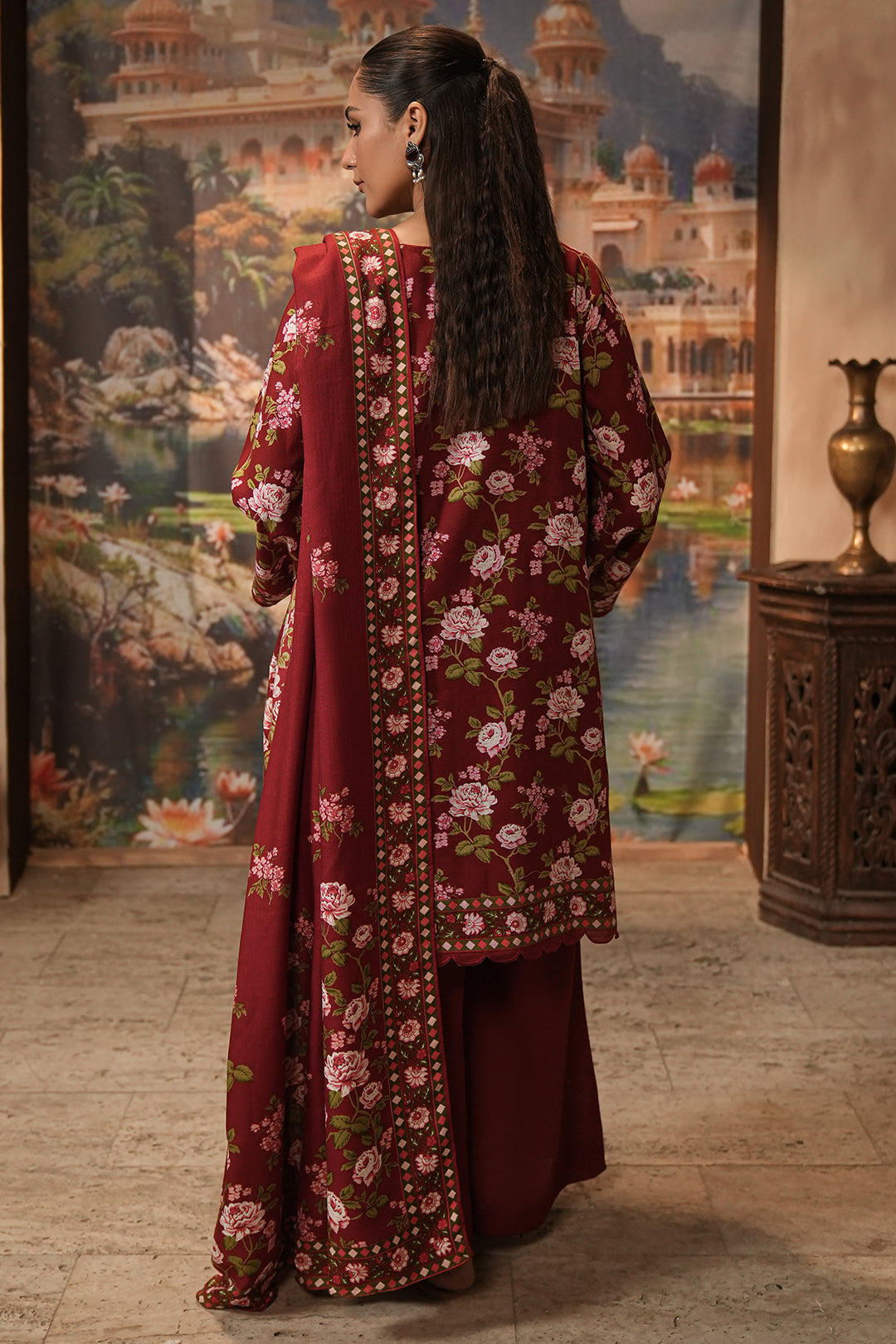 Zellbury | Unstitched 3 Piece Khaddar | Shirt Shalwar Shawl - 0389 -  Zellbury Women Essential Unstitched - Original Designer Dress - House of Maryam