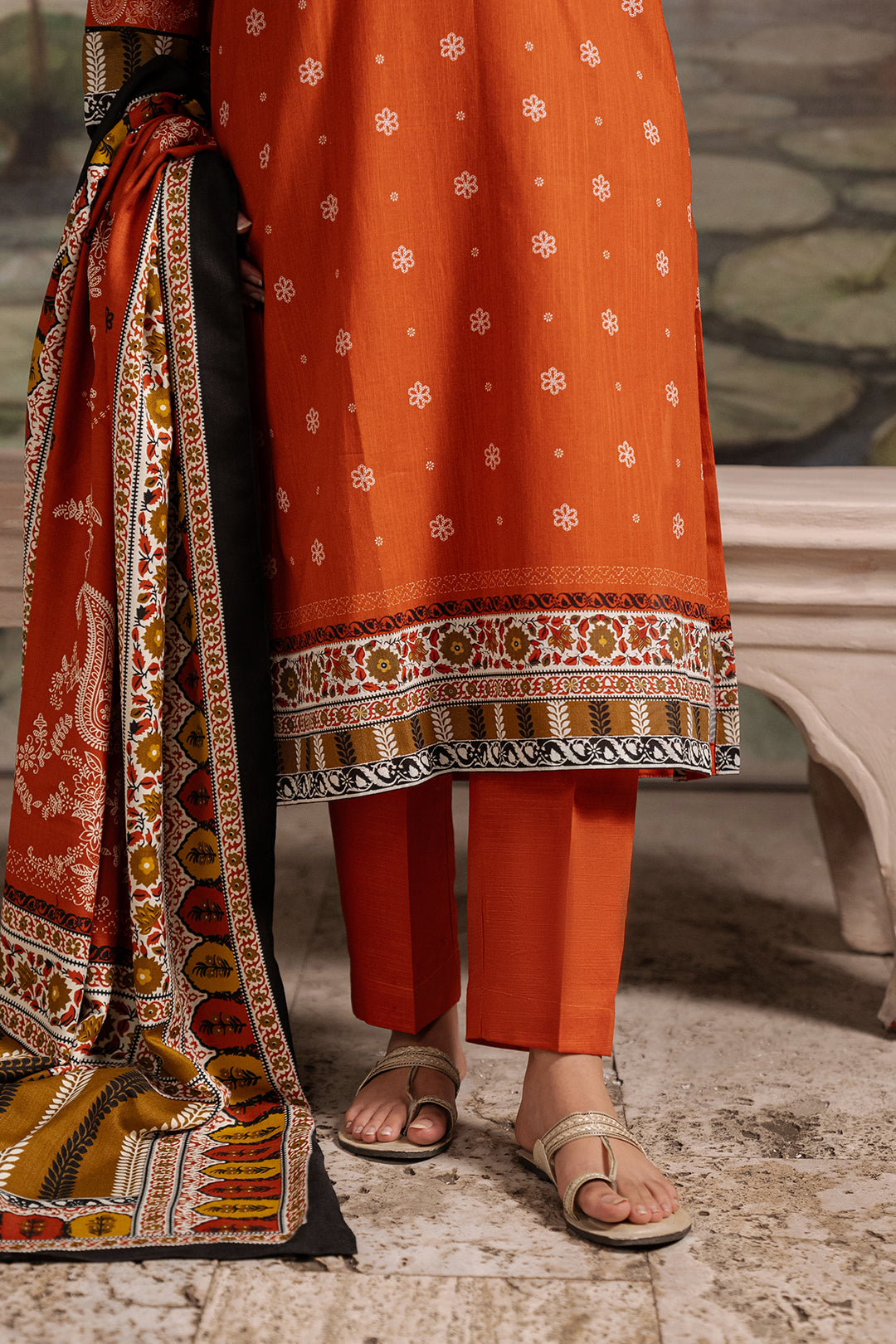 Zellbury | Unstitched 3 Piece Khaddar | Shirt Shalwar Shawl - 0391 -  Zellbury Women Essential Unstitched - Original Designer Dress - House of Maryam